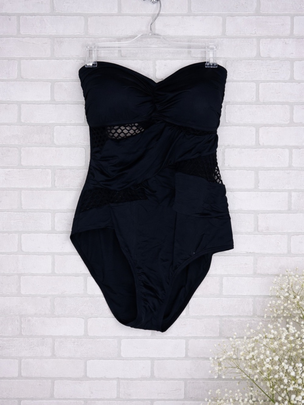 Apt. 9 Black One-Piece Swimsuit Size 2X